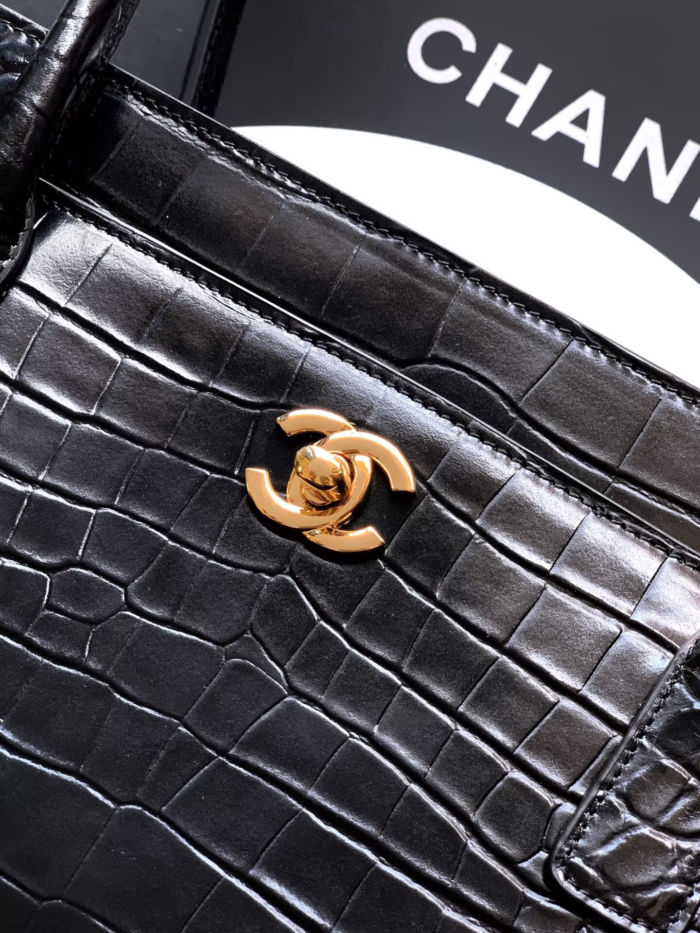 Chanel 2026SS Original Crocodile Leather A31021 Black