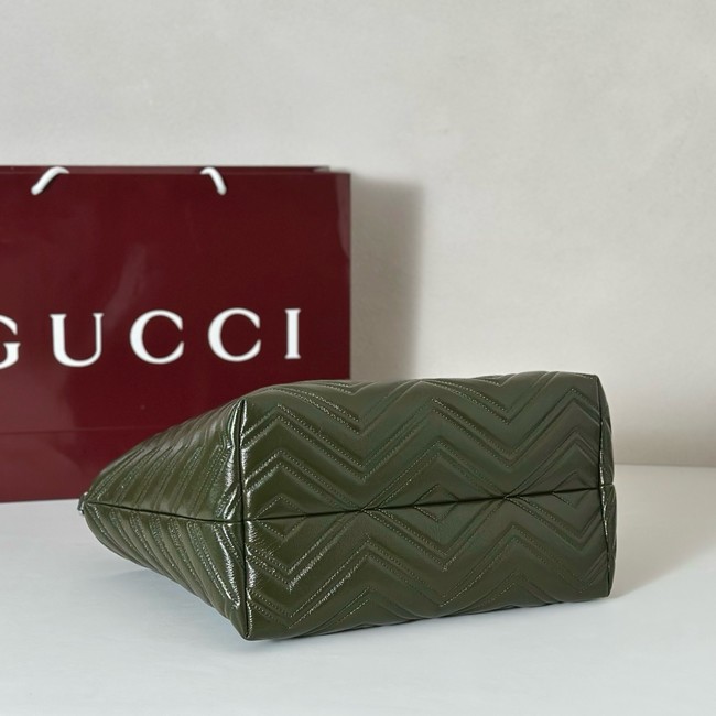 Gucci GG Marmont medium tote bag 855279 dark green
