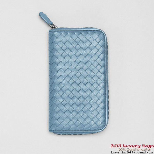 Bottega Veneta 114076 V001N 4803 Intrecciato Nappa Zip Around Wallet Cadet Bottega Veneta 114076 V001N 4803 Intrecciato Nappa Zip Around Wallet Cadet