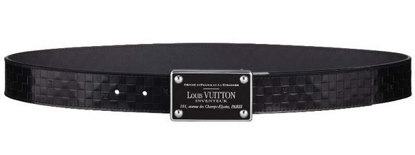 Louis Vuitton Initiales Damier Leather Belt M6820S Louis Vuitton Initiales Damier Leather Belt M6820S