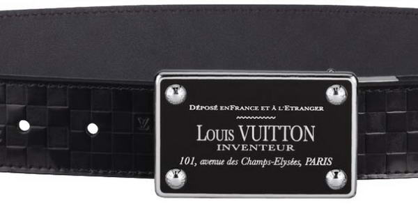 Louis Vuitton Initiales Damier Leather Belt M6820S Louis Vuitton Initiales Damier Leather Belt M6820S