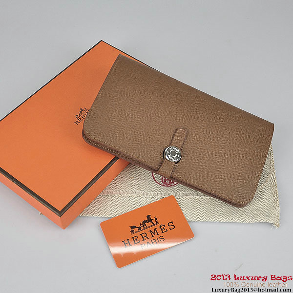 Hermes Dogon Wallet Travel Case H001 Brown Hermes Dogon Wallet Travel Case H001 Brown