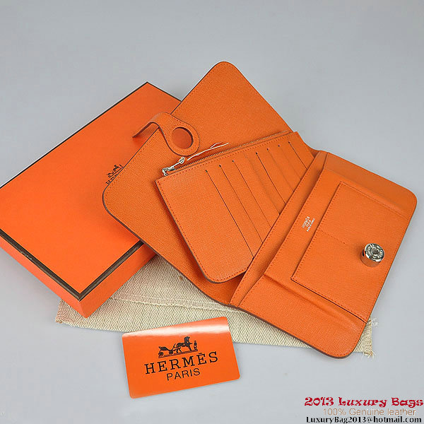 Hermes Dogon Wallet Travel Case H001 Orange Hermes Dogon Wallet Travel Case H001 Orange