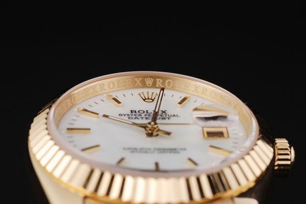 Rolex Datejust Golden White Cutwork Stainless Steel Watch-RD2400 Rolex Datejust Golden White Cutwork Stainless Steel Watch-RD2400