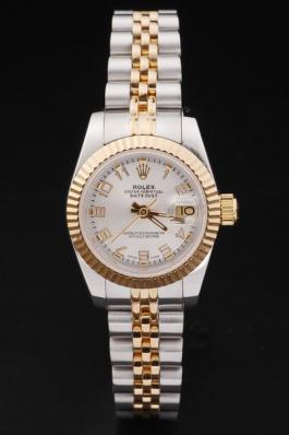 Rolex Datejust Mechanism Golden White Surface Watch-RD2459 Rolex Datejust Mechanism Golden White Surface Watch-RD2459