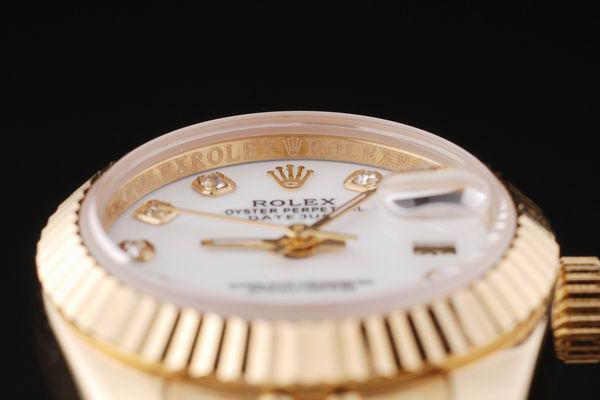 Rolex Datejust Mechanism Golden&White Surface Women Watch-RD2462 Rolex Datejust Mechanism Golden&White Surface Women Watch-RD2462