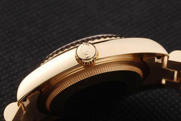 Rolex Datejust Mechanism Golden Bezel&Blue Surface Watch-RD2438 Rolex Datejust Mechanism Golden Bezel&Blue Surface Watch-RD2438