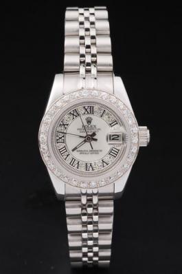 Rolex Datejust Mechanism Silver Diamond White Surface-RD2434 Rolex Datejust Mechanism Silver Diamond White Surface-RD2434