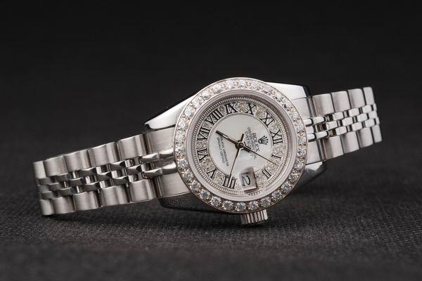 Rolex Datejust Mechanism Silver Diamond White Surface-RD2434 Rolex Datejust Mechanism Silver Diamond White Surface-RD2434