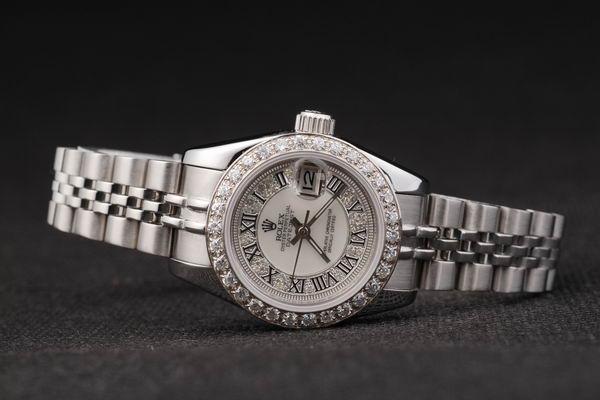 Rolex Datejust Mechanism Silver Diamond White Surface-RD2434 Rolex Datejust Mechanism Silver Diamond White Surface-RD2434