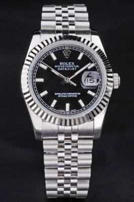 Rolex Datejust Silver Black 34mm Men Watch-RD3830 Rolex Datejust Silver Black 34mm Men Watch-RD3830