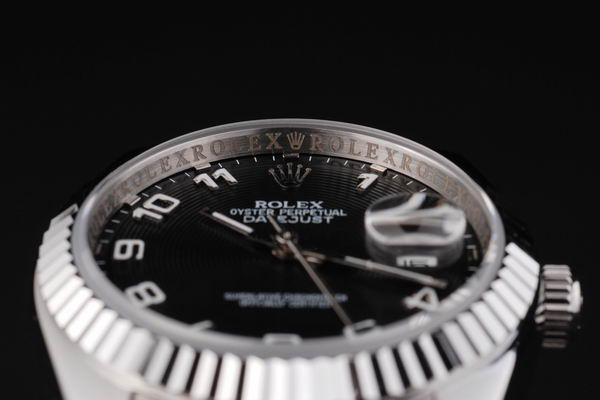 Rolex Datejust Silver Bezel Black Surface Watch-RD2393 Rolex Datejust Silver Bezel Black Surface Watch-RD2393