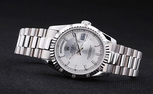 Rolex Day-Date Silver White Cutwork 34mm Men Watch-RD3821 Rolex Day-Date Silver White Cutwork 34mm Men Watch-RD3821