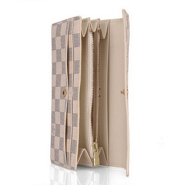 Louis Vuitton Damier Azur Canvas Sarah Wallet N61735 Louis Vuitton Damier Azur Canvas Sarah Wallet N61735